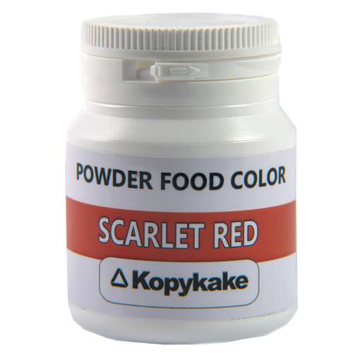 رنگ خوراکی پودری محلول در آب قرمز اسکارلت کپی کیک - 25 گرم