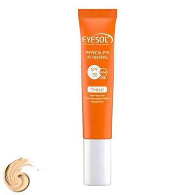 کرم ضد آفتاب رنگی دور چشم آیسول SPF30 مدل TEYE محافظ UVA ،UVB، مناسب انواع پوست حجم 15 میلی‌لیتر