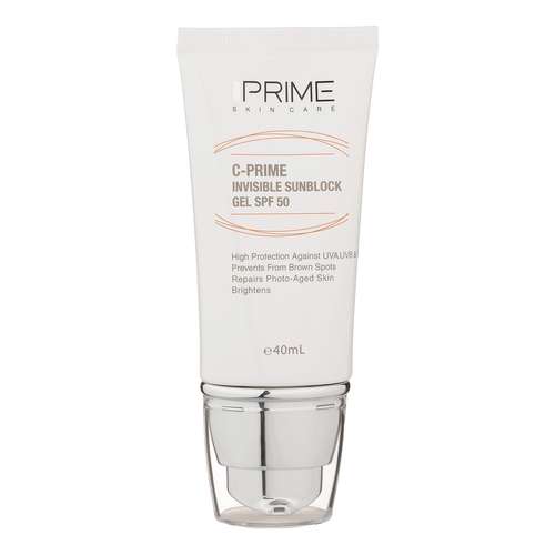 ژل ضد آفتاب بدون رنگ پرایم SPF50 مدل C-Prime محافظ UVA ،UVB، ضد چروک، روشن‌کننده، ضد لک، ضد پیری، ضد آب، مناسب انواع پوست حجم 40 میلی‌لیتر