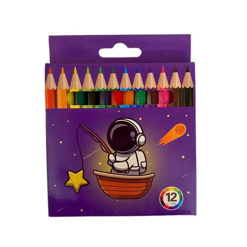 مداد رنگی 12 رنگ مدل مینی طرح فضانورد