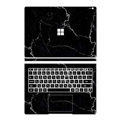 برچسب محافظ توییجین و موییجین مدل Marble 07 مناسب برای لپ تاپ Microsoft surface book 2 به همراه برچسب حروف فارسی کیبورد