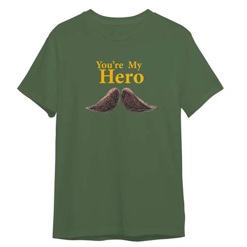 تی شرت آستین کوتاه مردانه مدل روز مرد پدر نوشته توقهرمان منی کد 726 رنگ سبز