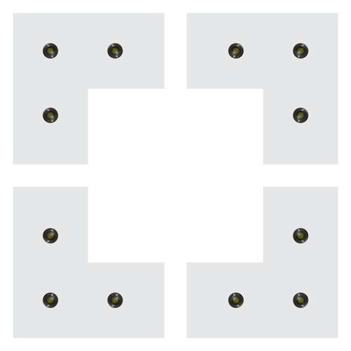 کناف پیش ساخته سقف مدل آرک طرح چند وجهی کد LS4 بسته 4 عددی 