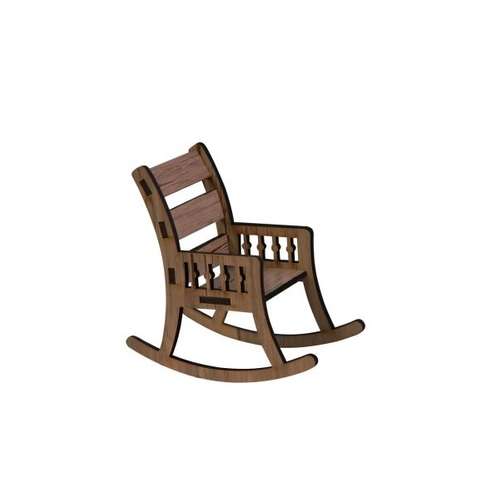 ماکت دکوری مدل صندلی راحتی چوبی
