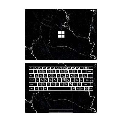 استیکر لپ تاپ توییجین و موییجین مدل Marble 07 مناسب برای لپ تاپ Microsoft surface book 1 به همراه برچسب حروف فارسی کیبورد