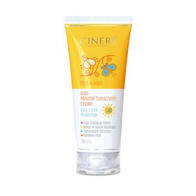 کرم ضد آفتاب SPF30 کودک سینره مناسب پوست صورت و بدن حجم 75 میلی لیتر