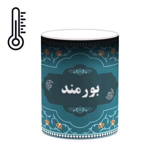 ماگ حرارتی کاکتی طرح اسم بورمند کد mgn88434