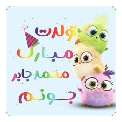 مگنت کاکتی طرح تولد محمد جابر مدل پرندگان خشمگین Angry Birds کد mg61072