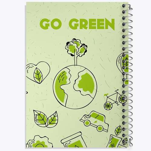 دفتر لیست خرید 50 برگ خندالو طرح Go Green کد F1759