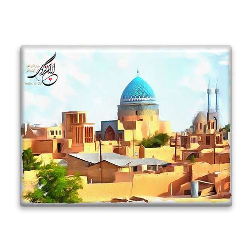 کاشی اطلس آبی طرح مسجد جامع یزد مدل T5524