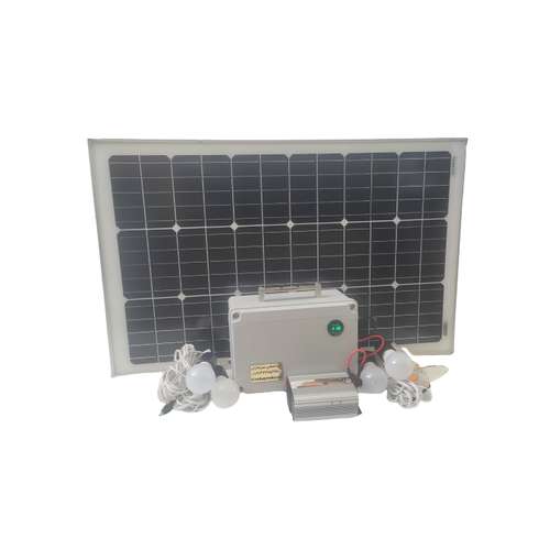 سیستم روشنایی و پاوربانک خورشیدی مدل SPBL-60W-AC500 ظرفیت 350 وات ساعت