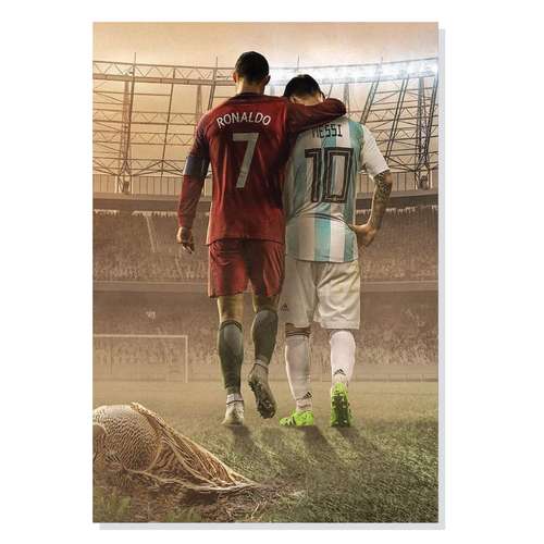 پوستر طرح فوتبالی رونالدو و مسی مدل M0402