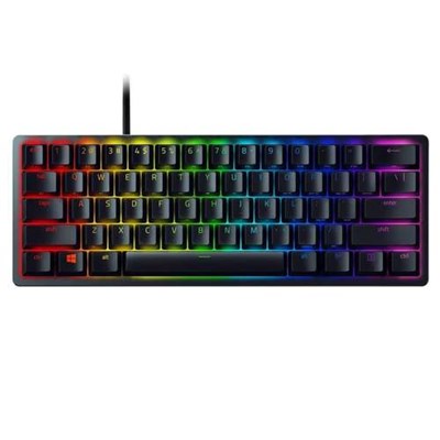 کیبورد گیمینگ ریزر مدل Huntsman Mini، سوییچ مکانیکال Optical بنفش، Tenkeyless، نورپردازی RGB