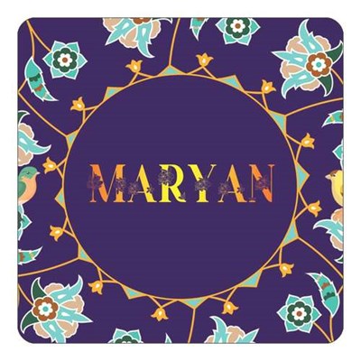 مگنت کاکتی طرح اسم مریان maryan مدل گل و بلبل کد mg15184