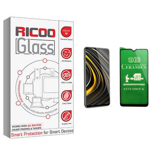 محافظ صفحه نمایش سرامیکی ریکوو مدل +HD مناسب برای گوشی موبایل شیائومی Poco M3