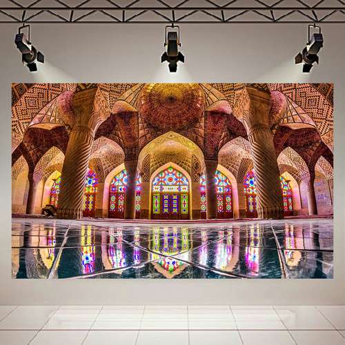تابلو بوم طرح معماری مدل مسجد نصیرالملک شیراز کد AR1400