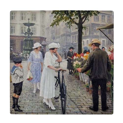   زیر لیوانی طرح نقاشی بازار گل در پاریس کد    3422963_1099