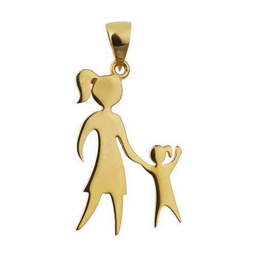 آویز گردنبند طلا 18 عیار زنانه مایا ماهک مدل MM1423 طرح مادر و بچه