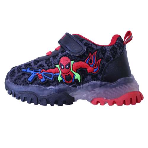  کفش مخصوص پیاده روی بچگانه مدل 101001 Fashion Jel ‌Spiderman BlkGr