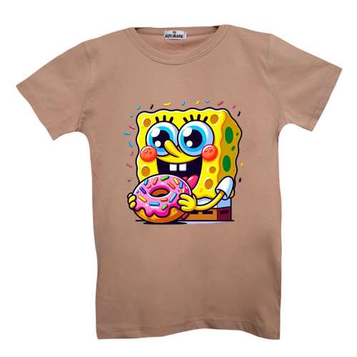تی شرت بچگانه مدل باب اسفنجی کد 01 رنگ کرم