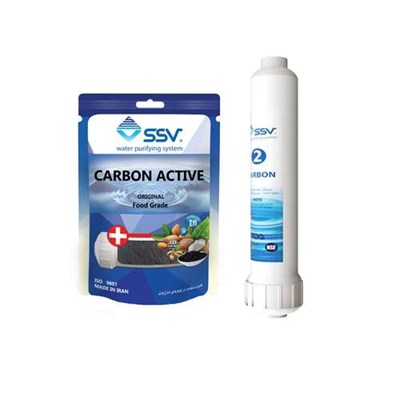 فیلتر دستگاه تصفیه آب اس اس وی مدل Carbon active به همراه شارژ یدک وزن 140 گرم