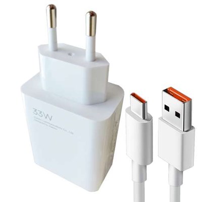 شارژر دیواری 33 وات توربو مدل Poco x3 pro به همراه تبدیل USB -C