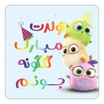 مگنت کاکتی طرح تولد گلگونه مدل پرندگان خشمگین Angry Birds کد mg63895