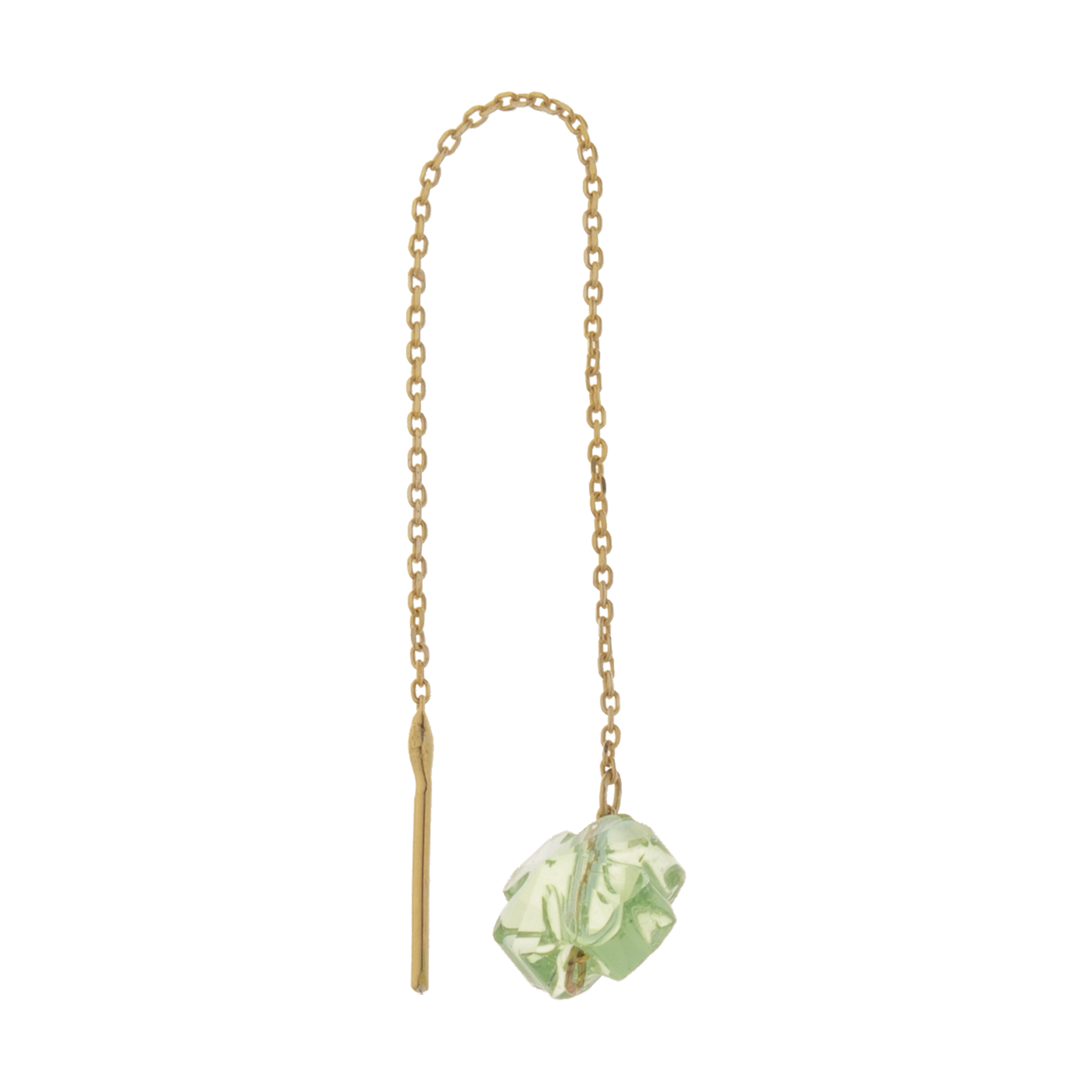 گوشواره طلا 18 عیار زنانه مایا ماهک مدل ME1019 طرح سنگ سواروسکی شبدر سبز - نماد شانس