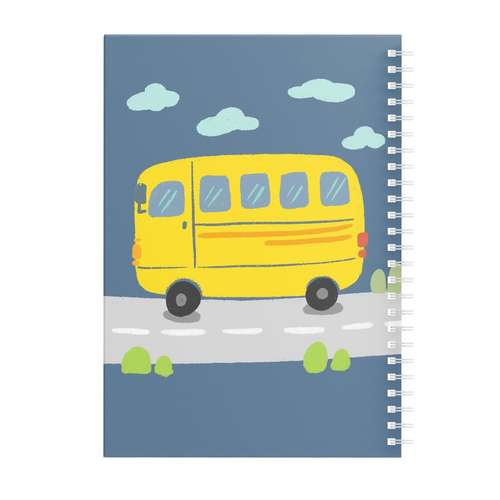 دفتر یادداشت باژیکان طرح فانتزی اتوبوس مدرسه کد 20111340