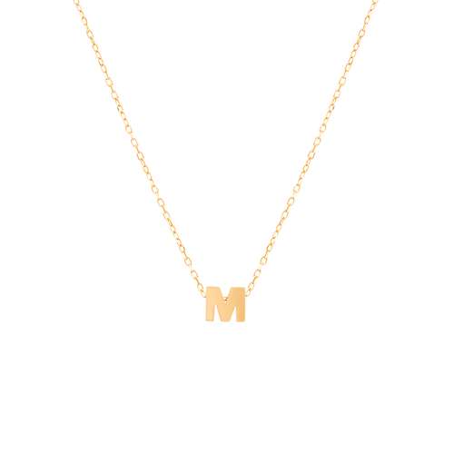 گردنبند طلا 18 عیار زنانه طلای کامک مدل حروف انگلیسی M