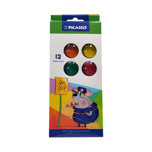 آبرنگ 12 رنگ پیکاسو مدل موش به همراه قلم مو