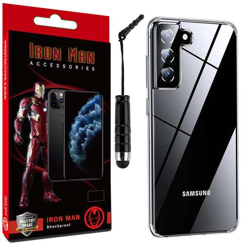 کاور آیرون من مدل Clear Armor مناسب برای گوشی موبایل سامسونگ  Galaxy S21 FE همراه با قلم لمسی