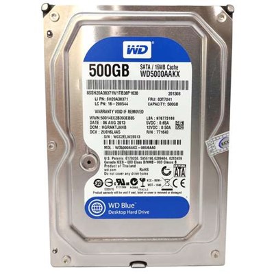 هارد دیسک اینترنال وسترن دیجیتال مدل WD BLUE WD5000AAKX ظرفیت 500 گیگابایت