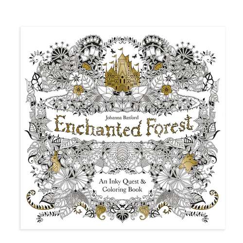 دفتر رنگ آمیزی مدل Enchanted Forest
