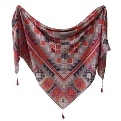 روسری زنانه مدل نخی قواره بزرگ سنتی اقلیمی کد 12