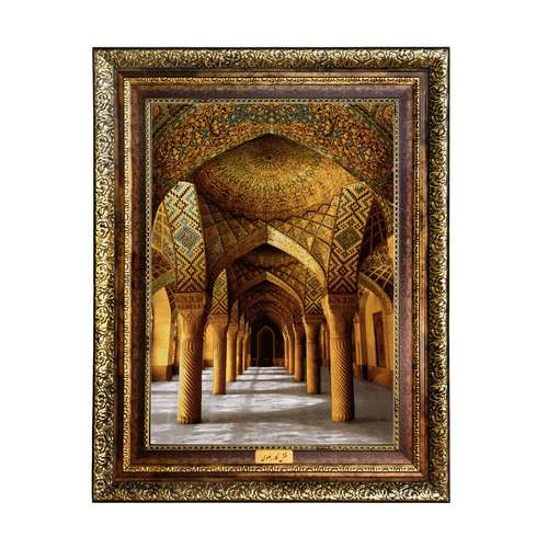تابلو فرش ماشینی نقش نگار رضوی طرح مسجد جامع اصفهان کد 1360H