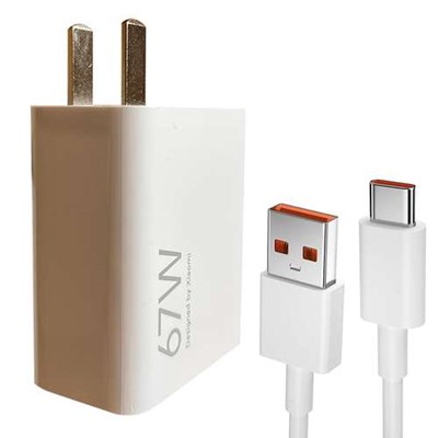 شارژر دیواری 67 وات توربو مدل super-fast به همراه کابل تبدیل USB-C