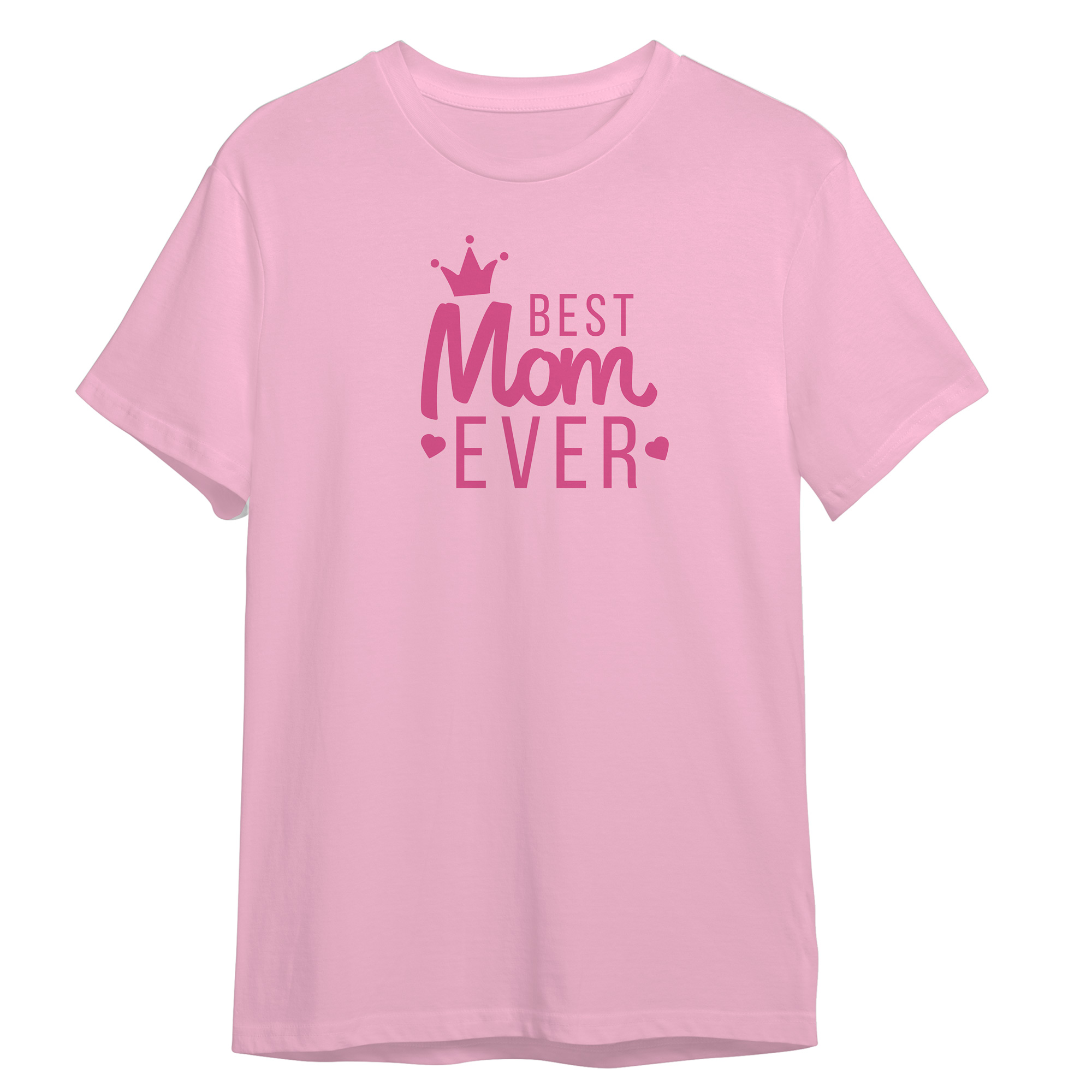 تی شرت آستین کوتاه زنانه مدل روز مادر نوشته بهترین مادر کد 0380 رنگ صورتی