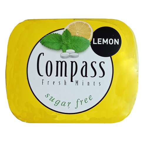 قرص خوشبو کننده دهان بدون شکر لیمو کامپس - 14 گرم بسته 50 عددی