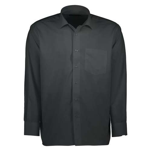 پیراهن آستین بلند مردانه مدل کلاسیک کد Z01 رنگ مشکی ذغالی