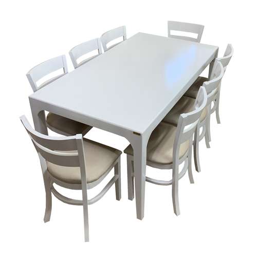 میز و صندلی ناهار خوری 8 نفره اسپرسان چوب مدل sm109