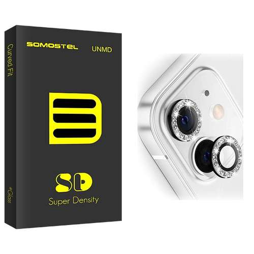 محافظ لنز دوربین سوماستل مدل SD رینگی نگین دار مناسب برای گوشی موبایل اپل iPhone 11 / 12 / 12 Mini