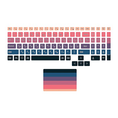 برچسب حروف فارسی کیبورد توییجین و موییجین مدل colors 01 مناسب برای لپ تاپ لنوو Legion به همراه استیکر تاچ پد