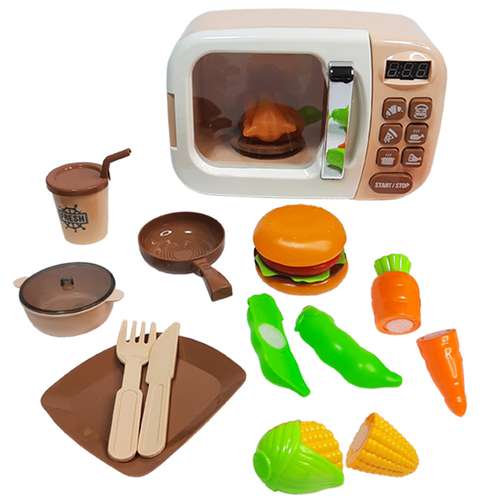 ست اسباب بازی آشپزخانه مدل ماکروفر و برش میوه و سبزیجات کد 5 