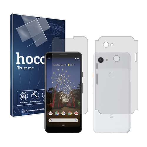 محافظ صفحه نمایش شفاف هوکو مدل HyGEL مناسب برای گوشی موبایل گوگل Pixel 3a به همراه محافظ پشت گوشی