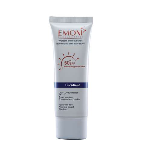 کرم ضد آفتاب بدون رنگ امونی SPF 50 مدل Nourishing مناسب برای پوست خشک و حساس حجم 50 میلی لیتر