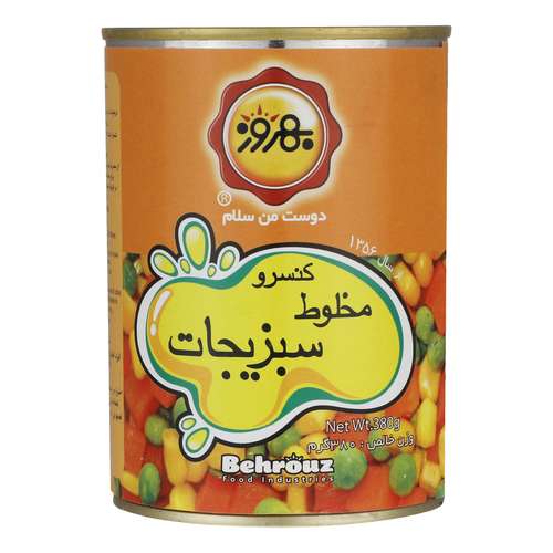 کنسرو مخلوط سبزیجات بهروز - 380 گرم