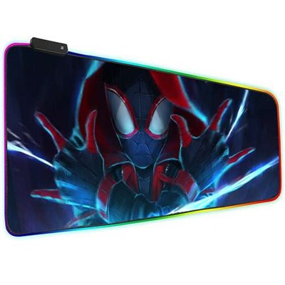 ماوس پد مخصوص بازی مدل Glowing Cool RGB 90x40 Spider Man