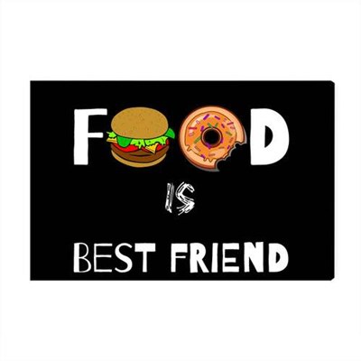 تابلو شاسی عرش مدل فانتزی غذا بهترین دوسته Food is best friend کد As1681