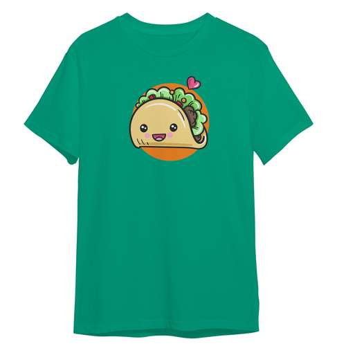 تی شرت آستین کوتاه دخترانه مدل بامزه کد 0594 رنگ سبز خزه ای